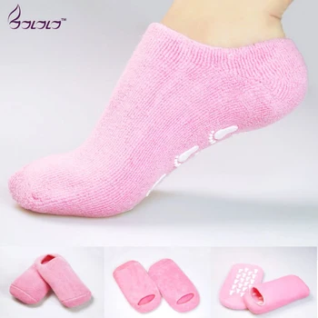 

Gel Spa Socks Moisturizing Whitening Exfoliating Pink Mask Ageless Beauty Foot Mask Feet Skin Care High Quality Silicone Sock