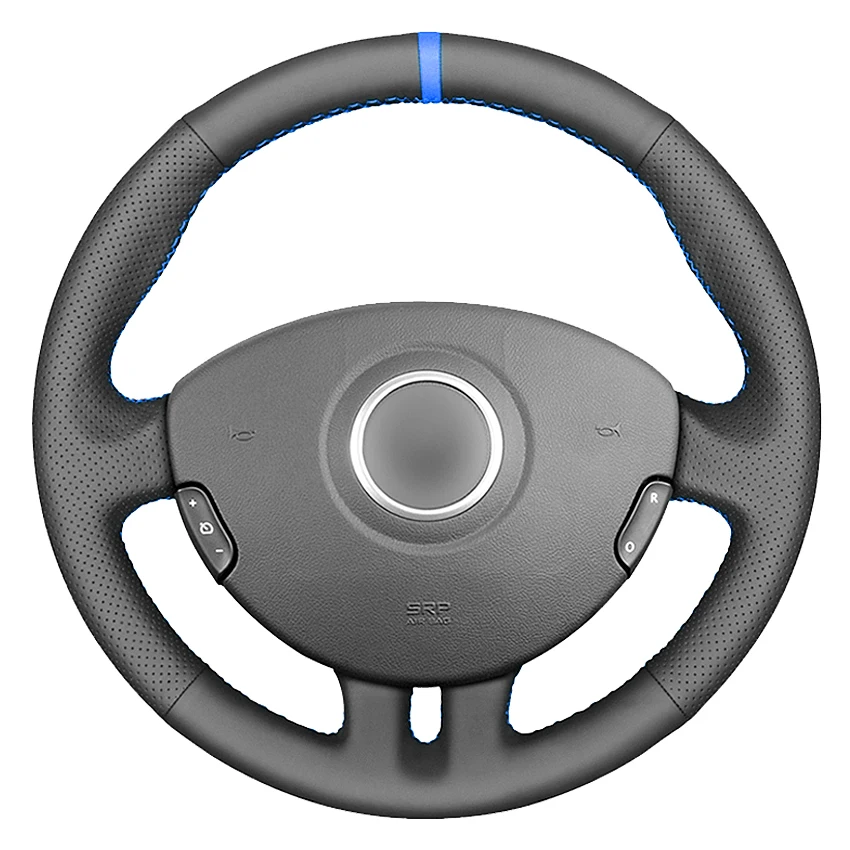 

Black Genuine Leather Hand-Stitched Car Steering Wheel Cover For Renault Clio 3 2005-2013 Clio 3 RS 2005-2013
