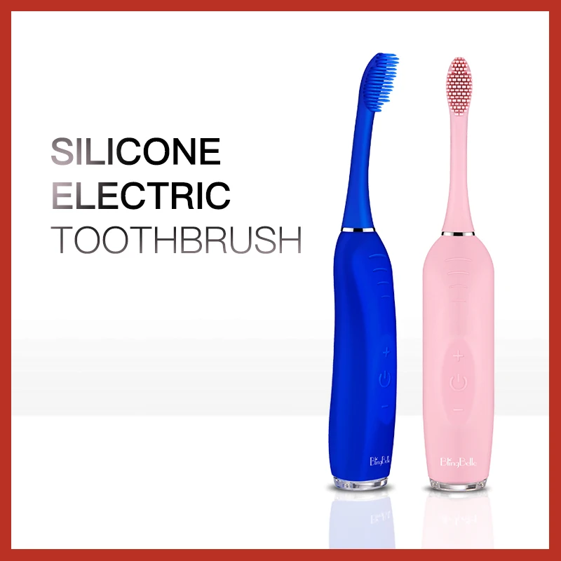 

BLINGBELLE Silicone Quality Electric Toothbrush USB Rechargeable Quality Tooth Brush Sonic Electronic Teeth Cleaning Tool