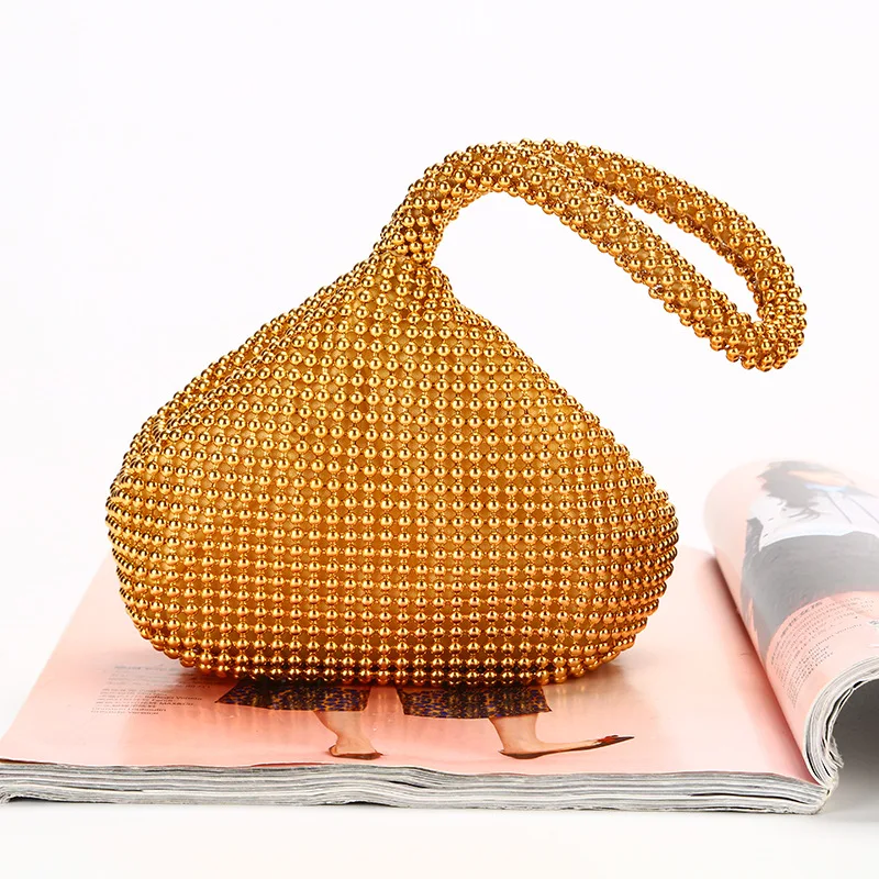 Алюминиевый шар, обеденная сумка, японская и Корейская, чистая ручная, обеденная сумка, ручная, шахтная сумка, обеденная сумка - Цвет: Золотой