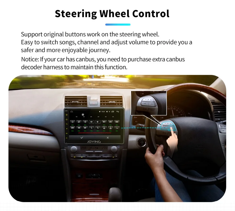 Perfect JOYING Android 8.1Octa Core  7inch car radio player support 4G DSP 2GB&32GB SWC Mirror link GPS Navigation Car Multimedia player 13
