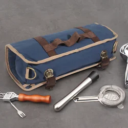 WESSLECO – sac de transport pour barman, sac de transport en toile pour barman, trousse à outils pour Bar, ensemble de rangement pour Shaker à Cocktail professionnel 