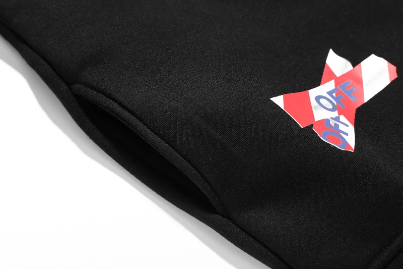 Косая полоска 19ss Off-White OW для мужчин/женщин для влюбленных осень-зима Модная хлопковая Повседневная Толстовка с капюшоном Свободная куртка с капюшоном