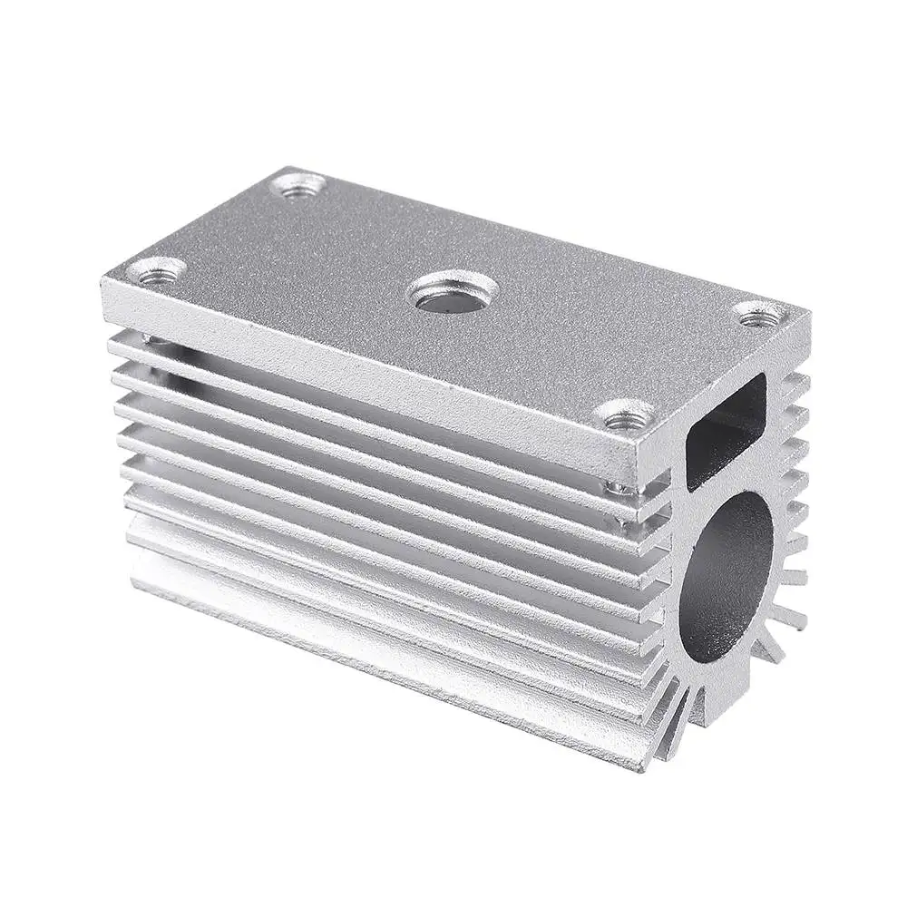 DANIU Sliver 58x22x27mm Silver 12mm Aluminum Heat Sink Groove Fixed Radiator Seat Cooling Heat Sink for 12mm Laser Diode Module