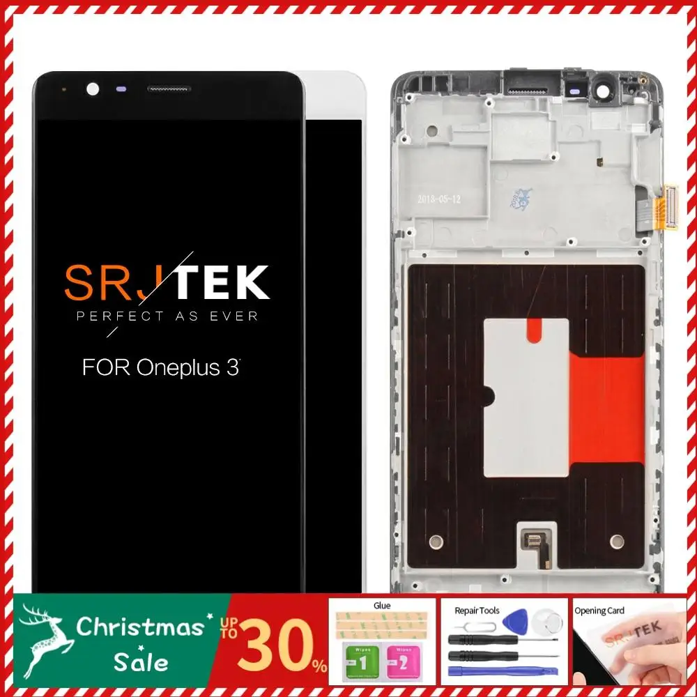 AMOLED дисплей для Oneplus 3 lcd сенсорный экран с рамкой Замена для Oneplus 3 дисплей A3000 A3003