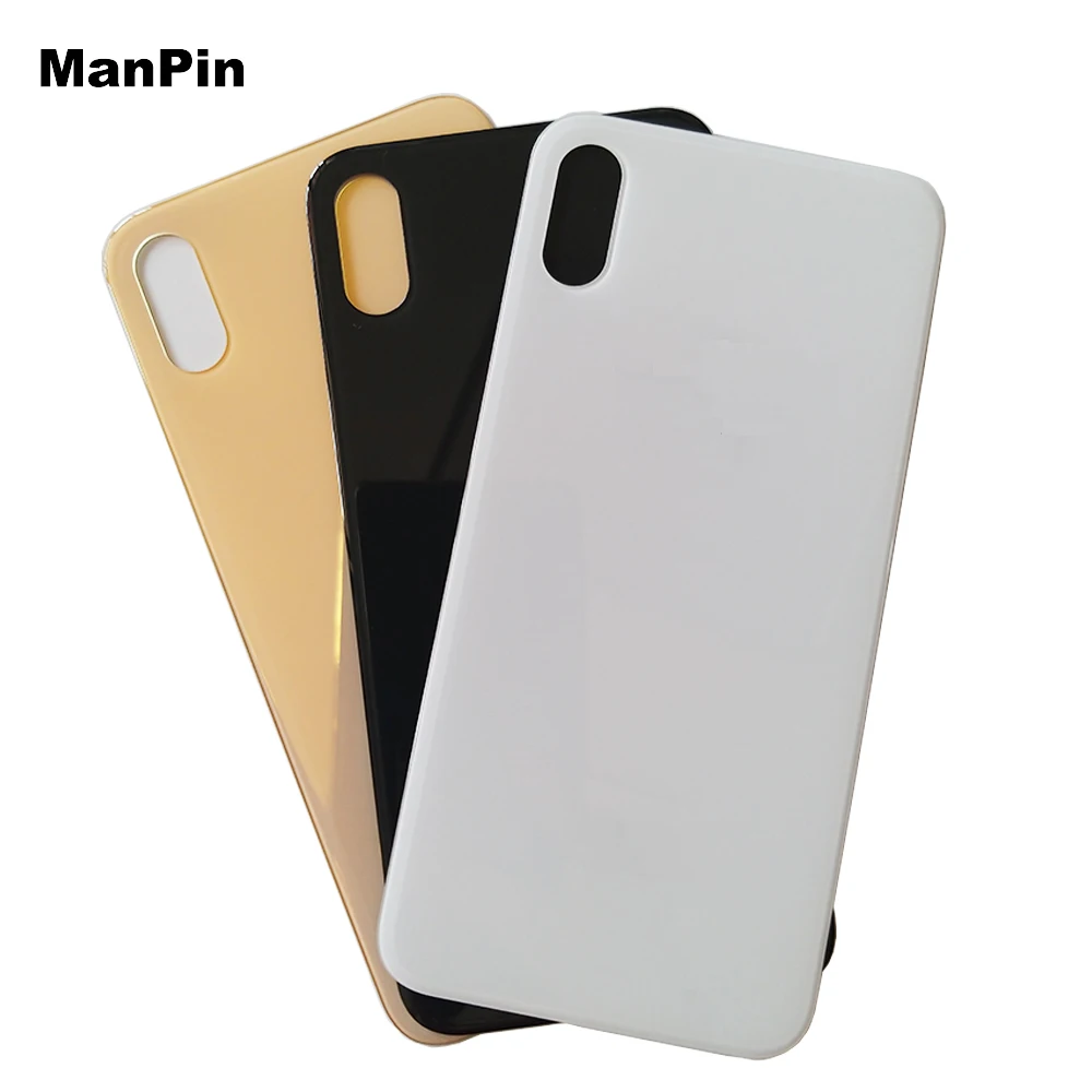 2 шт./лот задняя крышка с большим отверстием стекло батареи для iPone XS MAX X мобильный