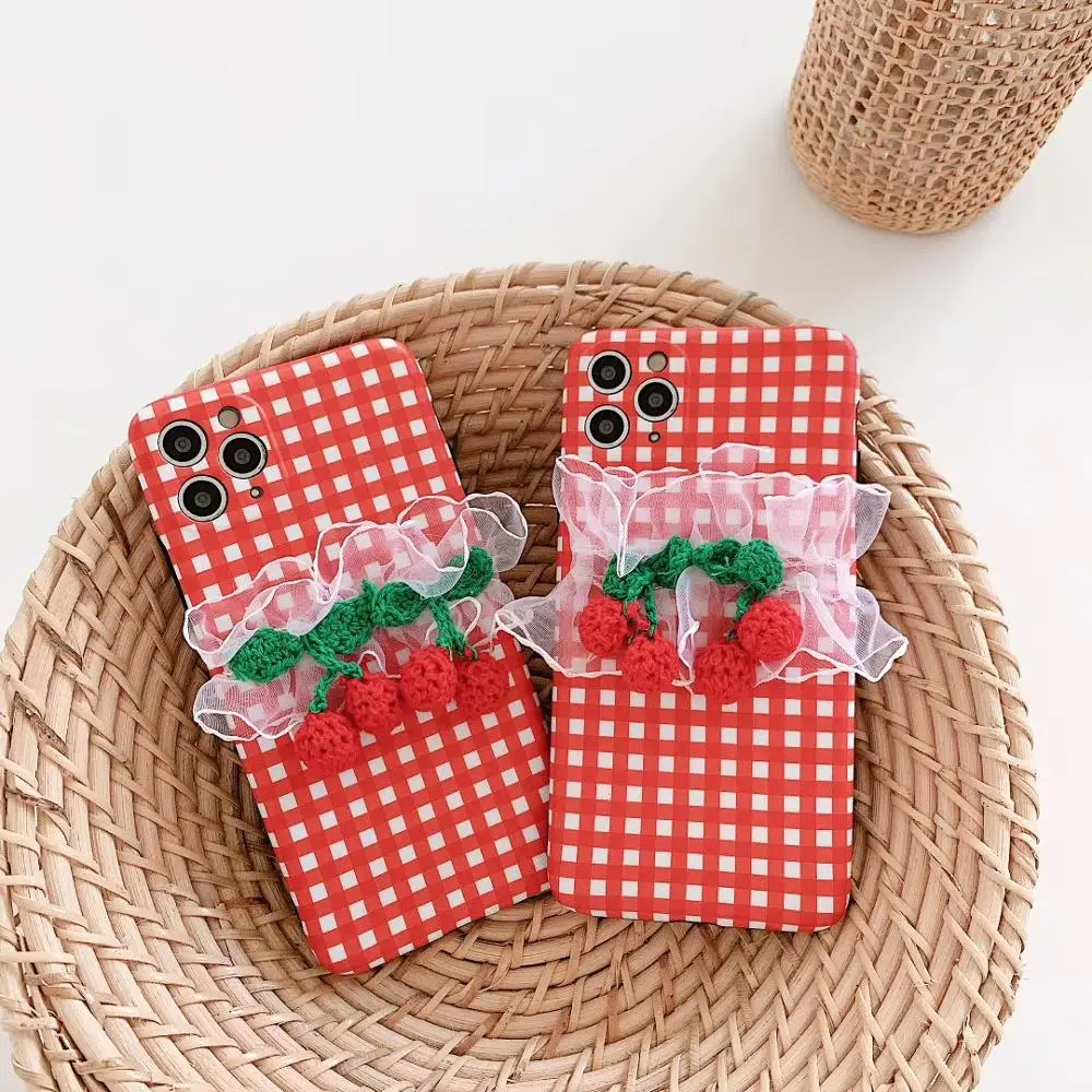 

Light luxury 3D effect Cherry case For iPhone X XR XS Max waterproof phone for iphone 11 PRO MAX 7 Fashion 8 plus for women