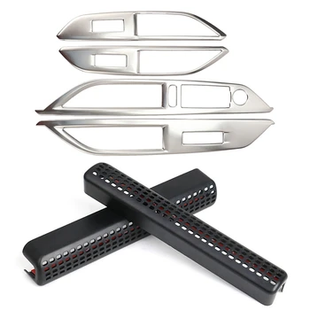 

2 Pcs Air Conditioning Air Outlet Protection Cover Seat Aromatherapy & 4 Pcs Window Glass Lift Panel Frame Cover Baffle