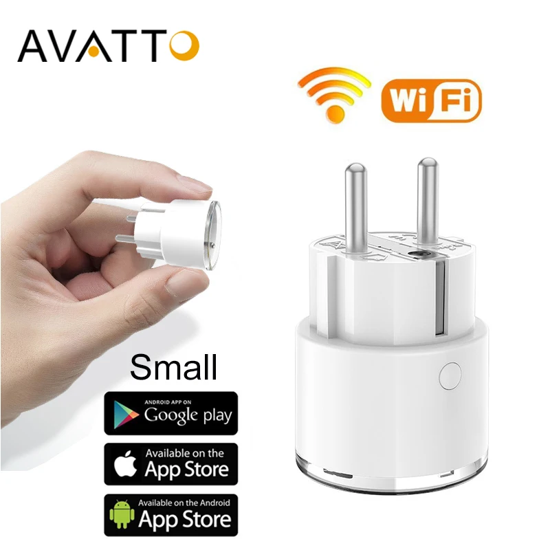

AVATTO Mini Standard 16A EU Smart Wifi Plug with Power Monitor Socket Outlet Works with Google Home,Alexa,IFTTT Voice Control