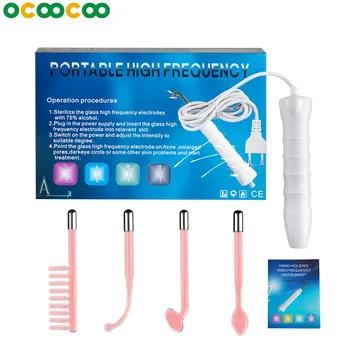 

High Frequency Electrotherapy Wand 4 In 1 High Frequency Glass Tube Acne Spot Remover Face Skin Care Facial Spa Salon ToolS