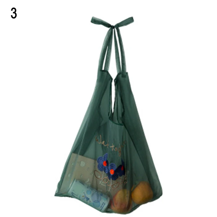 Женская сумка Портативная Вышивка Повседневная Сетчатая Сумка для шопинга для путешествий на открытом воздухе J9