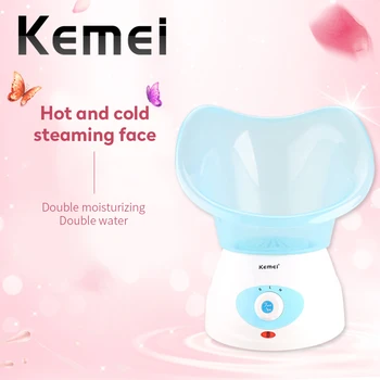 

Kemei KM-6080 Deep Cleaning Face Steaming Device Beauty Facial Steamer Machine Thermal Nano Sprayer Cleaner Skin Care Tool