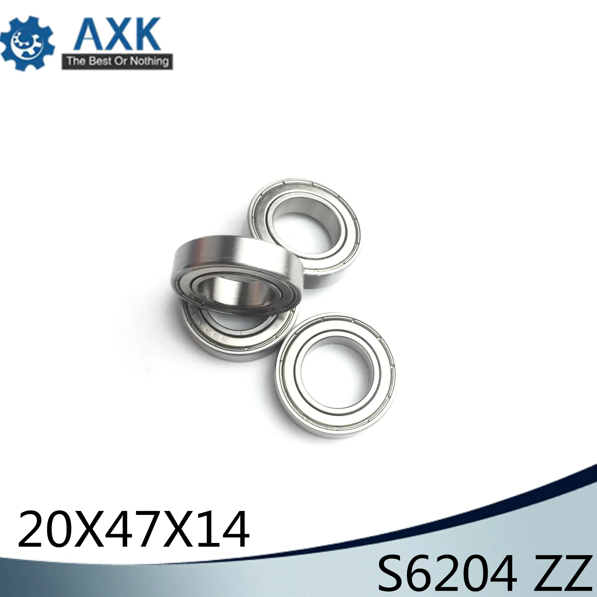 S6204ZZ Bearing 20*47*14 mm ( 2PCS ) ABEC-1 S6204 Z ZZ S 6204 440C Stainless Steel S6204Z Ball Bearings