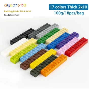 

Aquaryta 18pcs Thick2x10 Building Block Pixel building blocks DIY High Bricks for Logo Educational Toy Multicolor Gift for Child