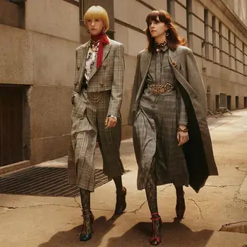 

2019 ZA Fashion Luxury Color Gold Belt Chains Women Accessories Geometric Link Leather Belt Limited Edition Christmas Present