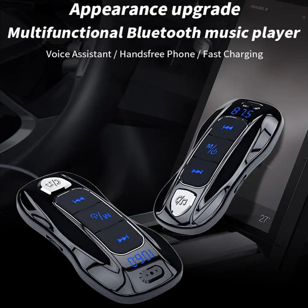 

Car Bluetooth BC56 QC3.0 Fast Charging Vehicle Bluetooth MP3 Player TF Audio FM Transmitter 2.4A Bluetooth Charge