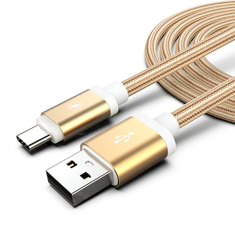 3 А usb type-C кабель 1 м 2 м 3 м кабель передачи данных для быстрой зарядки для samsung S9 S8 huawei Xiaomi Lg One plus 5 6 t USB C кабели зарядного устройства - Цвет: Gold