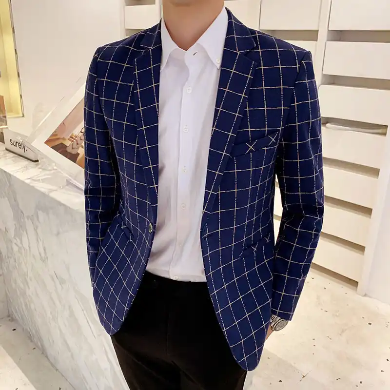 men's plaid blazers