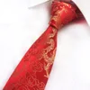 2022 New Arrival New Design Brocade Fabric Festive Chinese Dragon Pattern Wedding Tie Groom Tie Red Black Wine Pink Brown Tie ► Photo 3/6