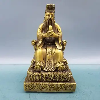 

Home Decor 7" Chinese Seikos Brass Statue of Jade Emperor The leader of the gods and buddhas Haotian Supreme Buddha Statue