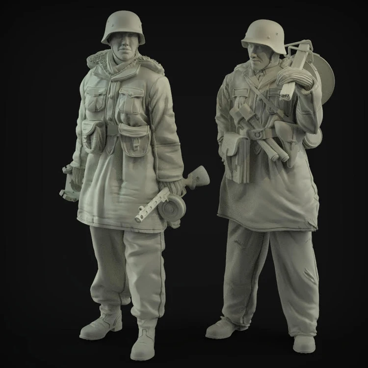 1/35 Machine gunner soldier, Panzerknacker Set, Resin Model Soldier GK, WWII, military themes, Unassembled and unpainted kit