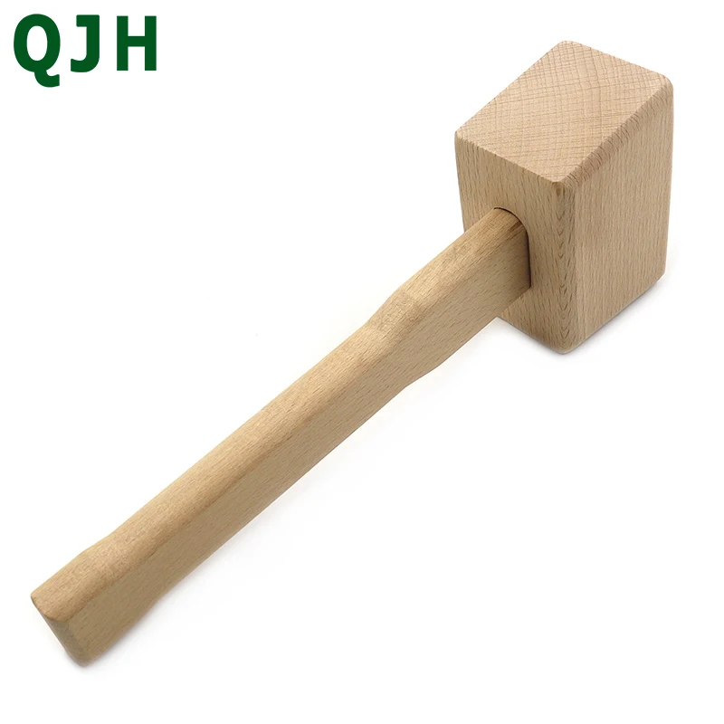 Wood hammer beech wood hammer manual woodworking installation leather carving seal percussion tool