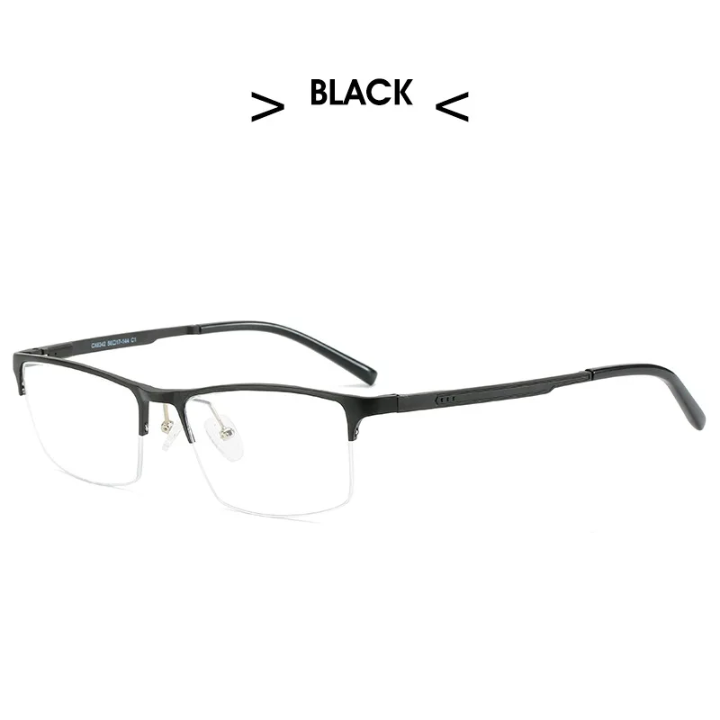 TR90 титановые очки с диоптриями при близорукости оправы Мужские квадратные очки для глаз мужские рецепт очки - Цвет оправы: Черный