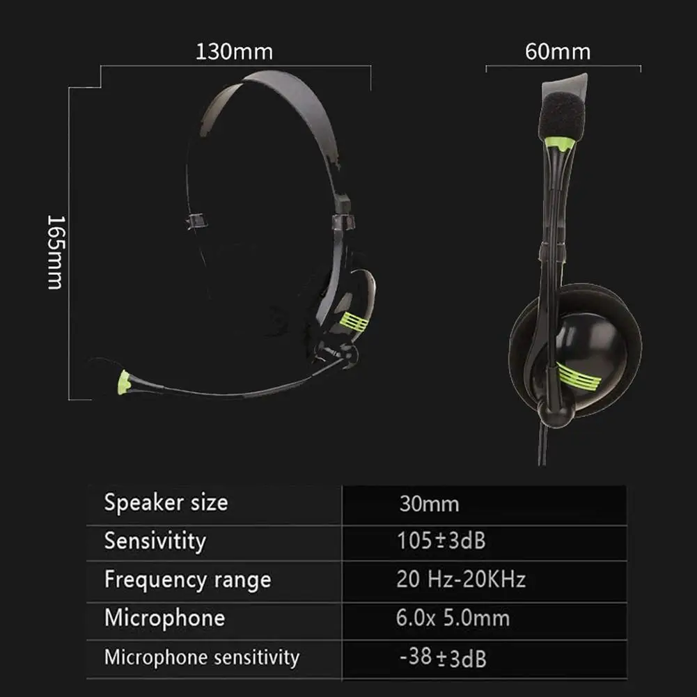 USB Headphone Lightweight Comfortable Headset With Flexible Microphone Universal Accurate Design Suitable For Computers Laptops