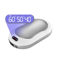 Электрическая ручная грелка карманная мини перезаряжаемая USB грелка с экраном Светодиодный фонарик многоразовый удобный нагреватель для рук