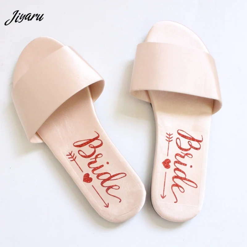 satin bridal slippers