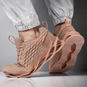 

Blade Running Shoes For Men Breathable Mesh Sneakers Antiskid Damping Outsole Athletic Sport Shoes Training Run Zapatills 39-46