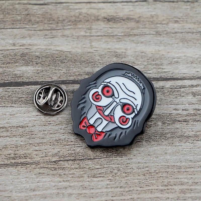 K505 Billy the Puppet Horror Pins металлическая Глянцевая булавка и броши для значки на рюкзак с отворотом сумки значки Коллекция подарков