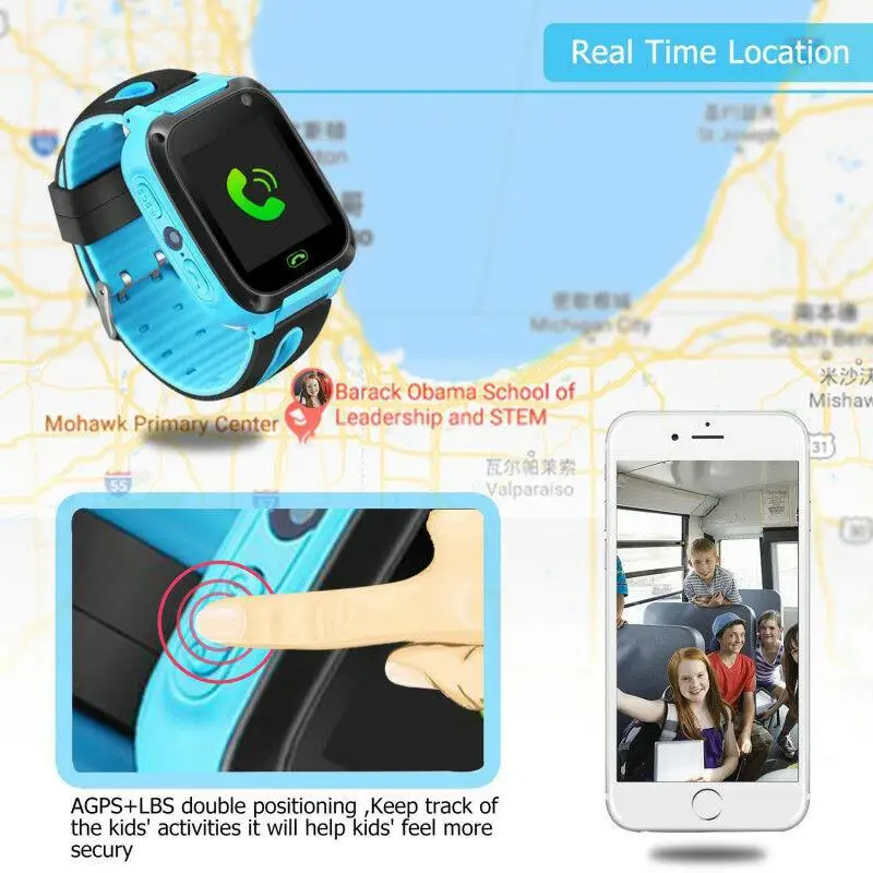 Studyset дети Смарт часы анти-потеря тревожный монитор Smartwatch