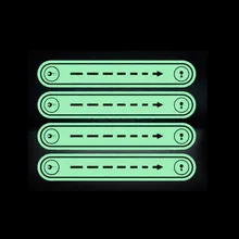 4 шт./компл. Люминесцентная плёнка наклейки для автомобиля ручка Self-излучающие Предупреждение Светоотражающие светящиеся наклейки для автомобиля Сделано с 3M Материал