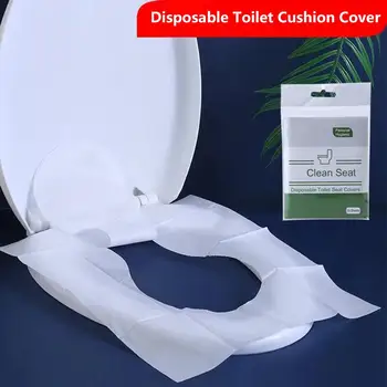 

50 Tablets Household Water Soluble Disposable Toilet Pad Anti-contact Toilet Seat Cover Portable Public Toilet Cushion Paper