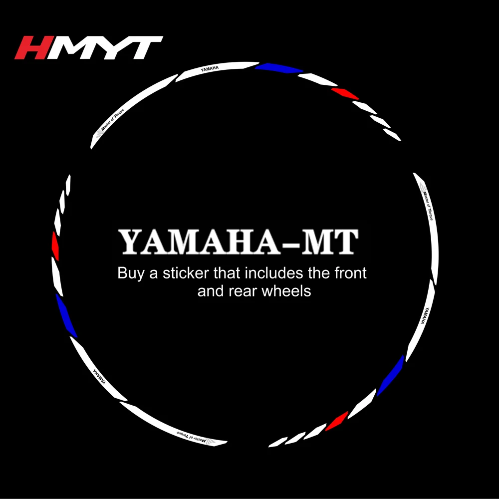 Подходит для Yamaha mt03 mt07 mt09 mt10 мотоцикл переоборудование водонепроницаемый светоотражающий 17 дюймов наклейка на ступицу колеса персональная наклейка