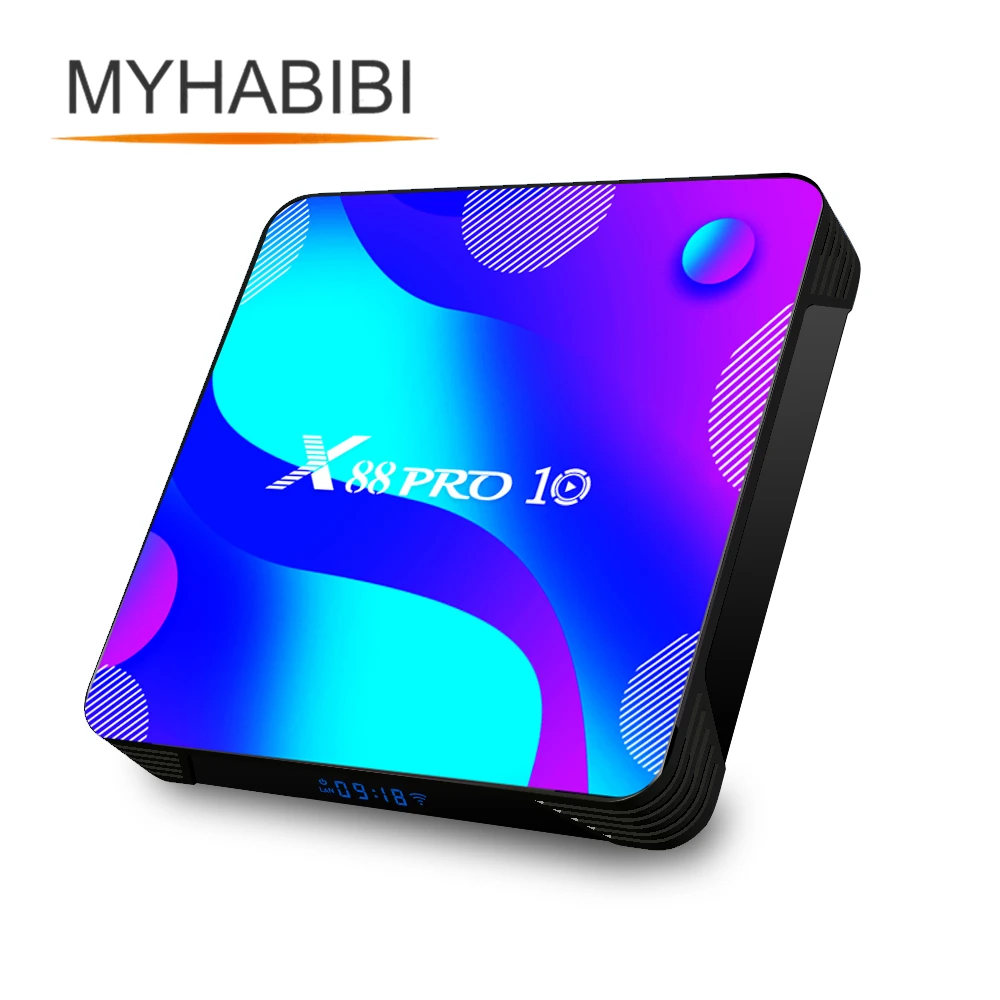 X88 PRO 10 дюймов Android 0 Смарт ТВ коробка UHD 4K Media Player RK3318 IP 5G двухдиапазонный Wi Fi Pro