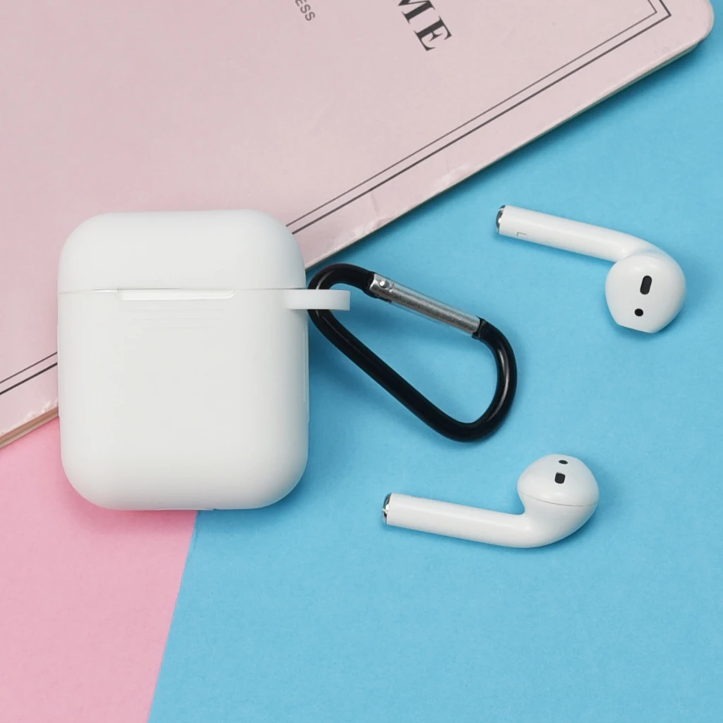 Мини Мягкий силиконовый чехол для Apple Airpods противоударный чехол для Apple AirPods Air Pods чехол для наушников s ультратонкий протектор чехол - Цвет: 1