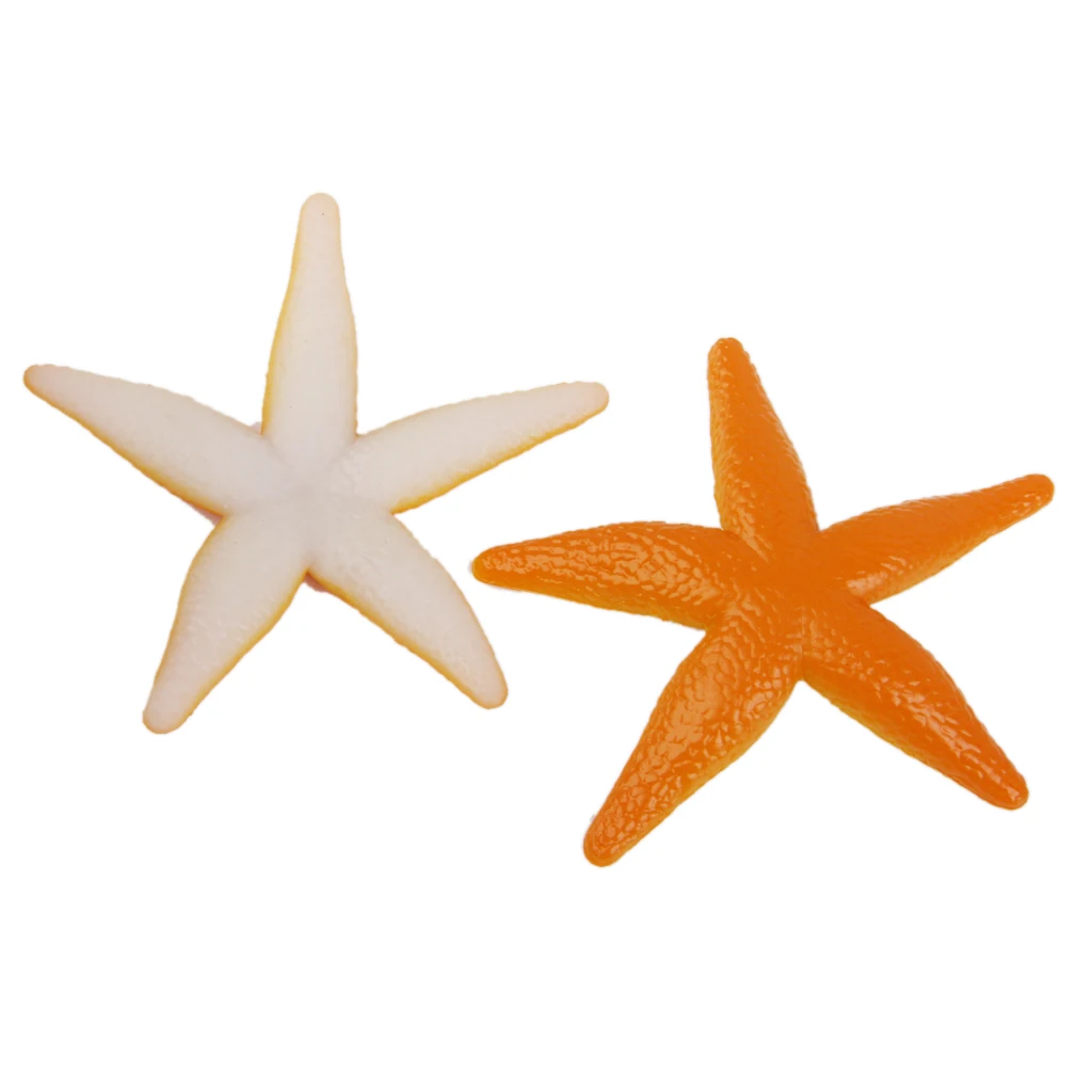 Lot 8 Plastic Starfish Tropical Luau Fish Tank Aquarium Ornament Party Favor