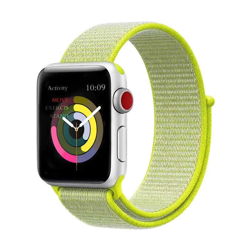 Нейлоновый спортивный ремешок 40 мм 44 мм для Apple Watch 4 5 тканевый браслет розовый песок для Iwatch серии 3 38 мм 42 мм