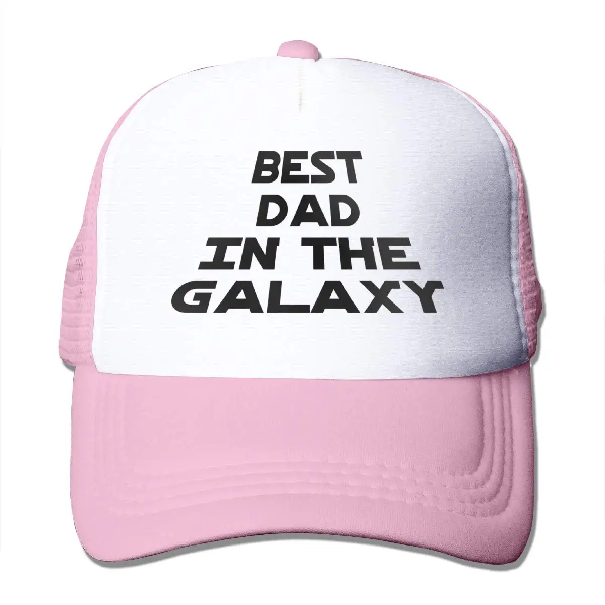 Бейсбольная кепка с сеткой «лучший папа в Галактике», унисекс, Регулируемая Кепка В Стиле Дальнобойщика, розовые шапки