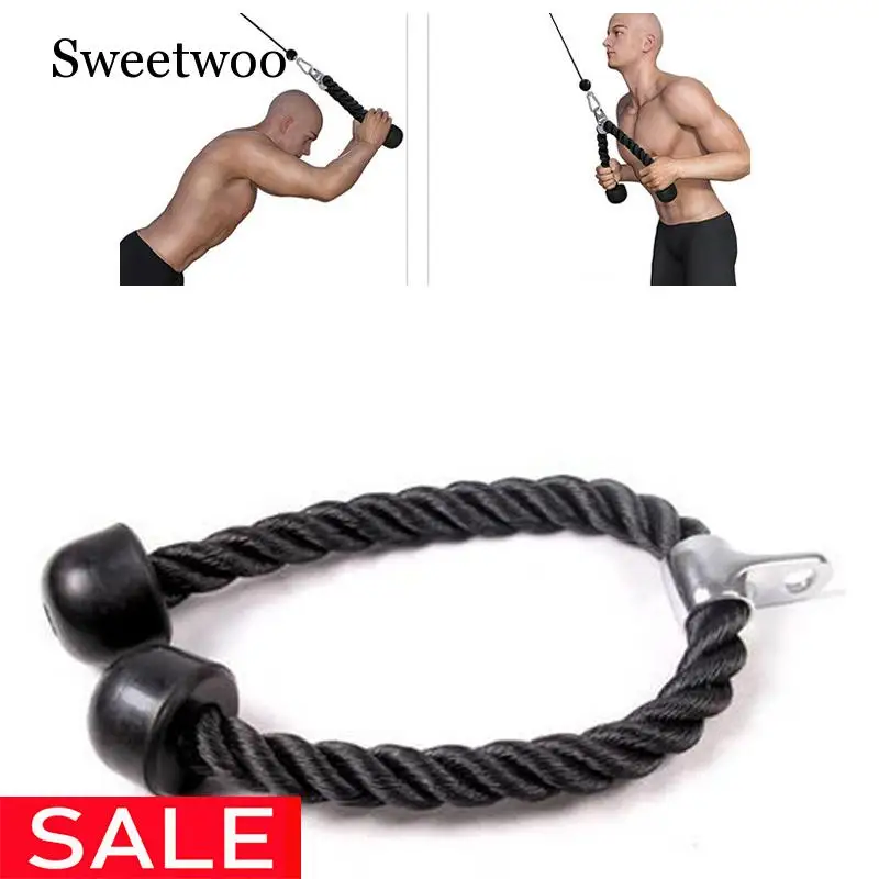 

Tricep Rope Abdominal Crunches Cable Pull Down Laterals Biceps Muscle Training Fitness Body Building Gym Pull Rope