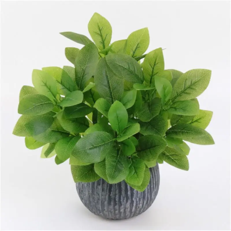 

1pc Artificial Plant Flower with Leaf Plastic Green Grass Tree Plant Fake Leaf Foliage Bush for Home Wedding Hotel Party Decor