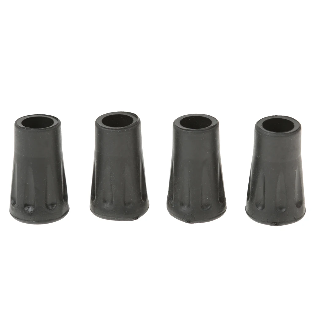 4pcs 4cm Hiking Walking Pole Rubber End Tip Replacement Trekking Stick End Protection Gear Men Women Outdoor Sports Small Tool