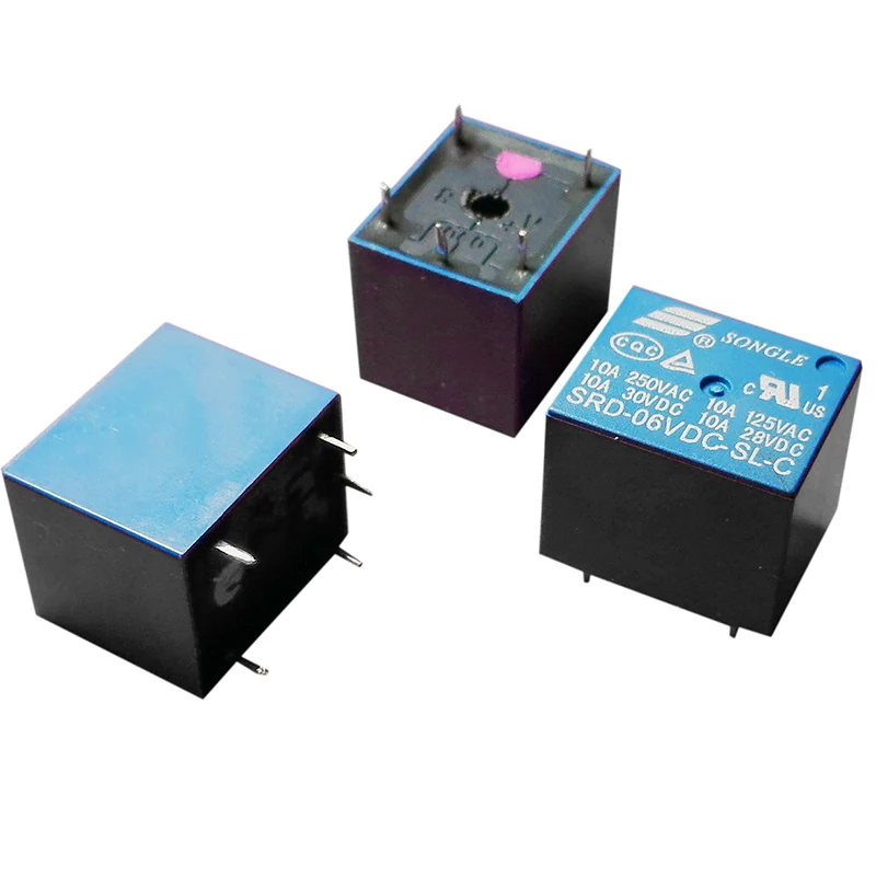 5pin 6В 10А герметичное реле 5 футов Songle Брендовое 6В|relay 6v|6v relayrelay songle |