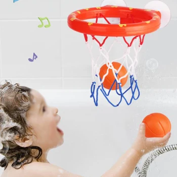 

Mini Kids Funny Bath Toys Set Baby Bathtub Shooting Game Toy Kids Shower Basketball Suctions Cup Basketball Hoop Child Gifts