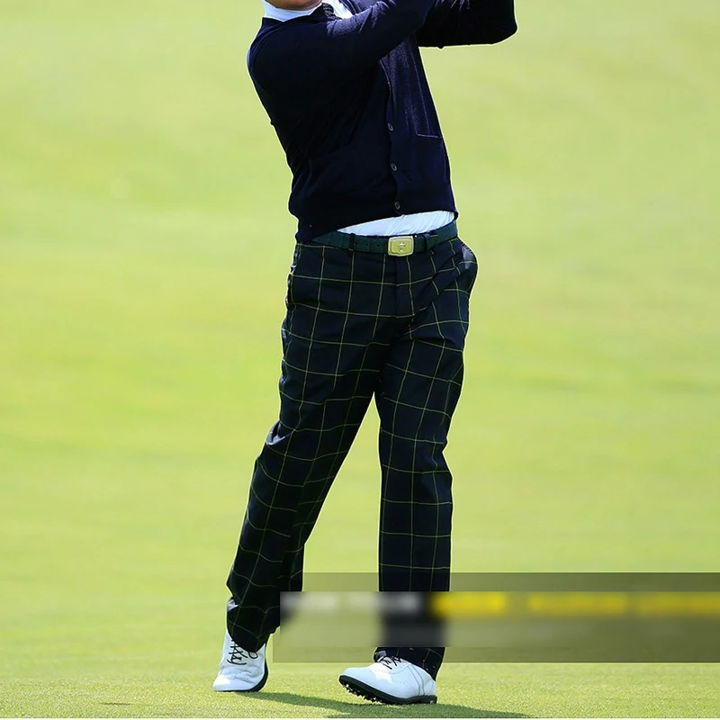 Most Popular BoaKQ Pgm Men'S Golf Pants High Elastic Trousers Summer Thin Plaid Golf Costume M