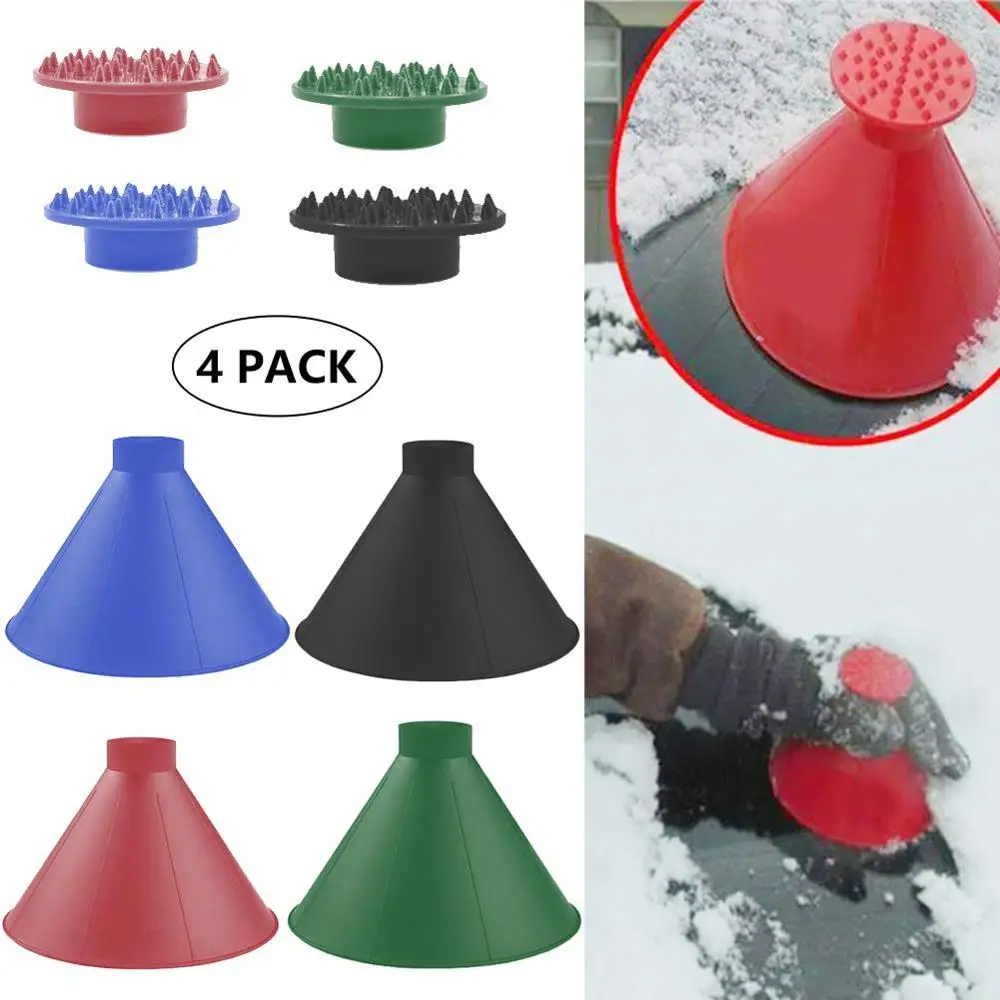 Round Windshield Ice Scraper Magic Cone-Shaped Car Snow Removal Shovel Tool Auto Remover |