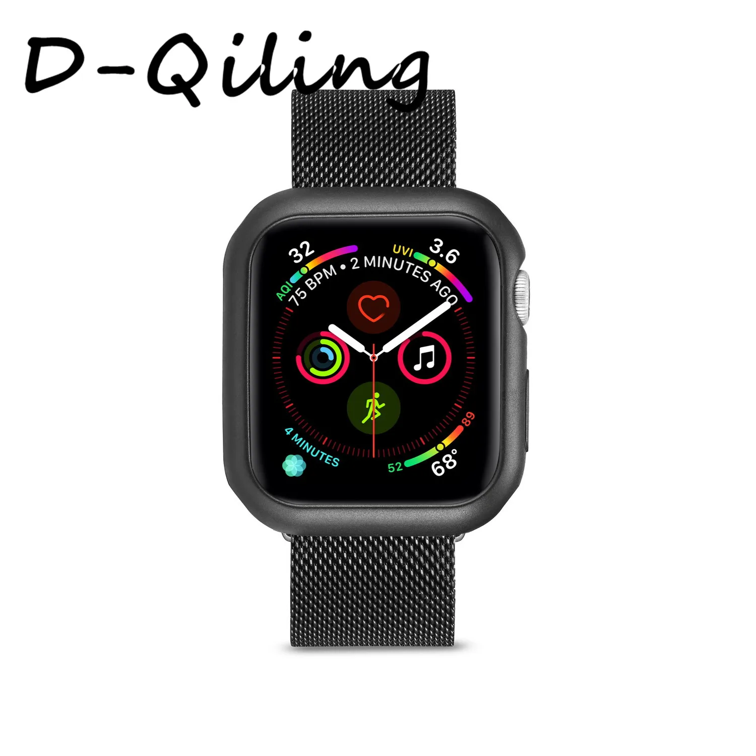 D-Qiling чехол для Apple Watch 4 5 3/2/1 40 мм 44 мгновенной проявки Macaroon чехол для наручных часов iWatch серии 4-5, 2, 3, ремешок 42 мм, 38 мм