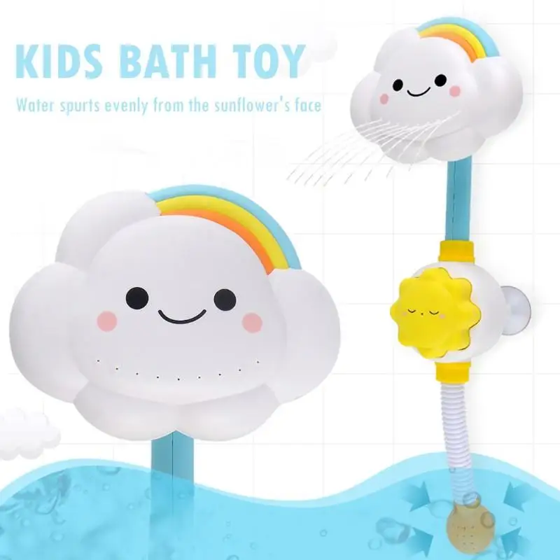 Ручная Ванна посыпанная игрушка в виде облака детская вода играть Spary аксессуары для ванной Рекомендуемый Возраст более 2 лет